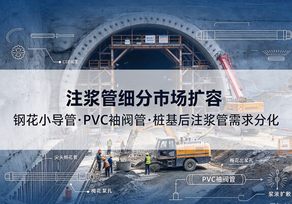 兰陵注浆管细分市场扩容，隧道钢花小导管、PVC 袖阀管、桩基后注浆管需求分化